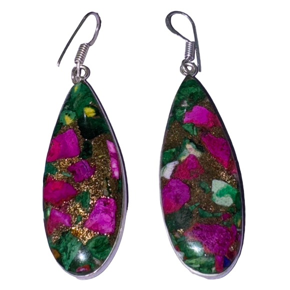 COPPER TURQUIOSE| 925sp EARRINGS‎ - Picture 1 of 1